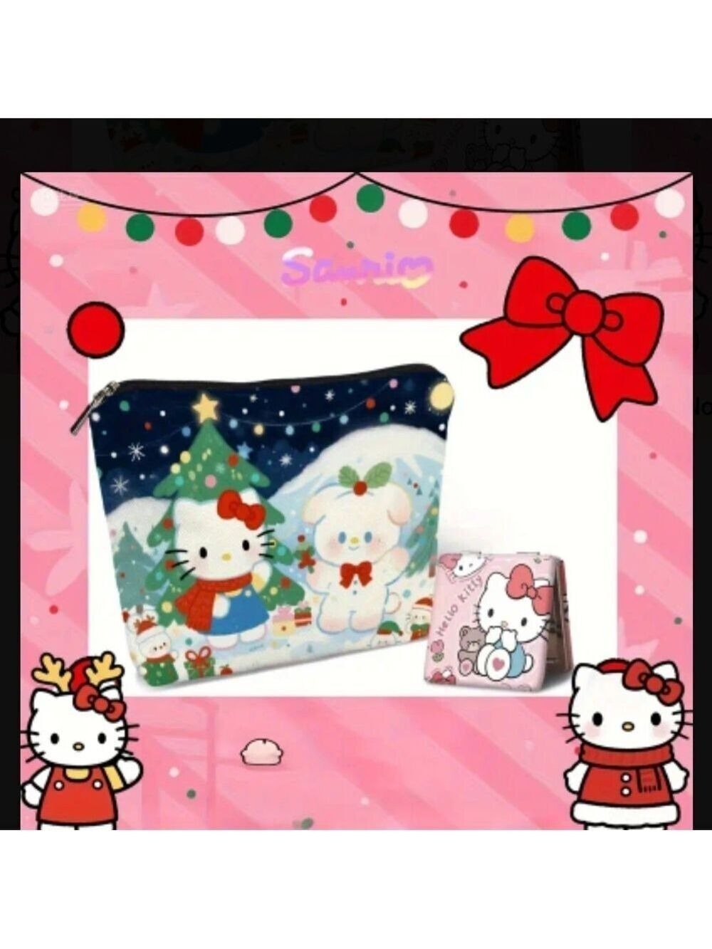 Sanrio Festive Hello Kitty and Friends Cosmetics Bag